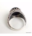 Bague Homme Onyx noir T 62 – Argent 925