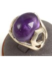 Bague Homme Améthyste cabochon T 57 – Argent 925