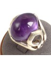 Bague Homme Améthyste cabochon T 57 – Argent 925