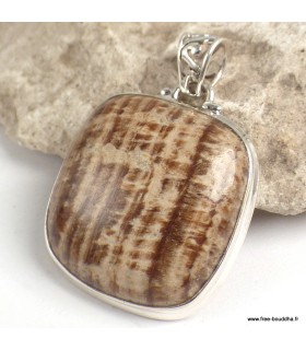 Pendentif Aragonite Candy carré – Argent 925