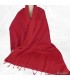 Châle laine de yak népalais rouge bordeaux artisanal – Made in Nepal