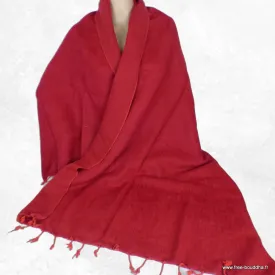 Châle laine de yach couleur rouge bordeau - Châles laine de yak