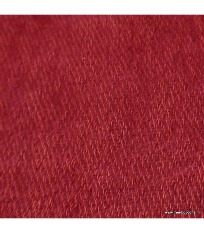 Châle laine de yak népalais rouge bordeaux artisanal – Made in Nepal