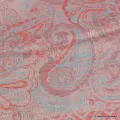 Châle rose bleu en laine fine - Châles en laine faits main