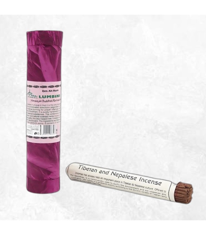 Encens tibétain bouddhiste de purification Lumbini boîte rigide