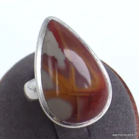 Bague Jaspe Noreena forme goutte T 56 - Bagues pierres naturelles