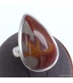 Bague Jaspe Noreena en argent 925 – Forme goutte T56