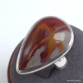 Bague Jaspe Noreena forme goutte T 56 - Bagues pierres naturelles