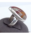 Bague Jaspe Noreena en argent 925 – Forme goutte T56