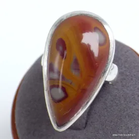 Bague goutte en Jaspe Noreena T 59 - Bagues pierres naturelles