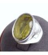 Bague argent Quartz citron facetté T55 - argent 925