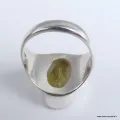 Bague argent Quartz citron taille 55 - Bagues pierres naturelles