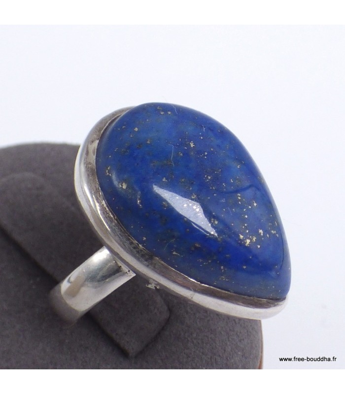 Bague Lapis Lazuli en argent 925 – Forme goutte T58