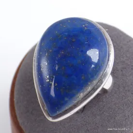 Bague Lapis Lazuli forme goutte taille 58 - Bagues pierres naturelles