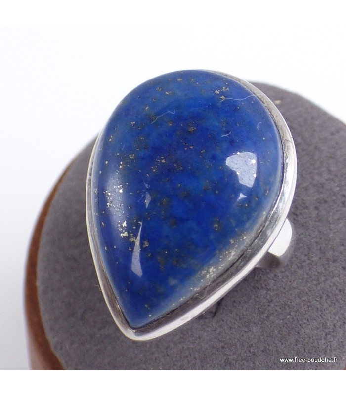 Bague Lapis Lazuli en argent 925 – Forme goutte T58