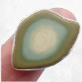 Bague Jaspe Impérial kaki vert taille 69/70 - Bijoux en Jaspe