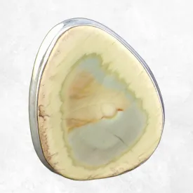 Bague Jaspe Impérial vert pâle Taille 56 - Bijoux en Jaspe