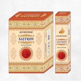 Encens naturel ayurvédique Safran - Encens ayurvédique pour équilibre des doshas