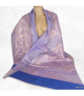 Châle en fibre naturelle de bambou – réversible artisanal