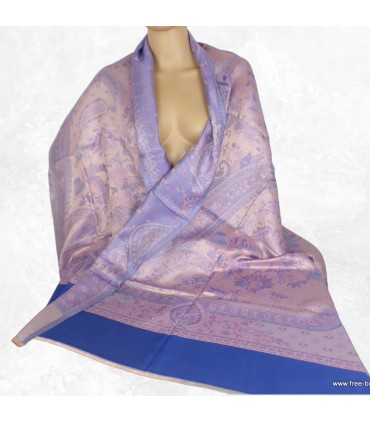 Châle en fibre naturelle de bambou – réversible artisanal