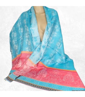 Châle en fibre naturelle de bambou – réversible artisanal