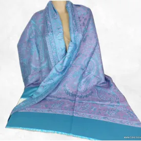 Châle écologique en bambou turquoise rose - Châle en Bambou écologique