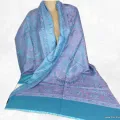 Châle écologique en bambou turquoise rose - Châle en Bambou écologique
