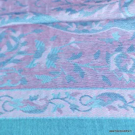 Châle écologique en bambou turquoise rose - Châle en Bambou écologique