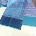 Châle écologique en bambou turquoise rose - Châle en Bambou écologique