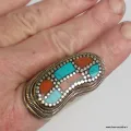 Bague tibétaine népalaise forme foetus taille 59 - Bagues tibétaines bouddhistes