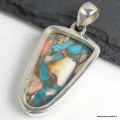 Pendentif Turquoise Spiny Oyster semi-oval - Bijoux en Turquoise Spiny Oyster