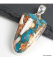 Pendentif Turquoise Spiny Oyster Authentique – Argent 925 certifié