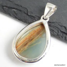 Pendentif en Calcite Luminaire forme goutte - Pendentifs pierres naturelles
