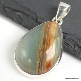 Pendentif en Calcite Luminaire forme goutte - Pendentifs pierres naturelles