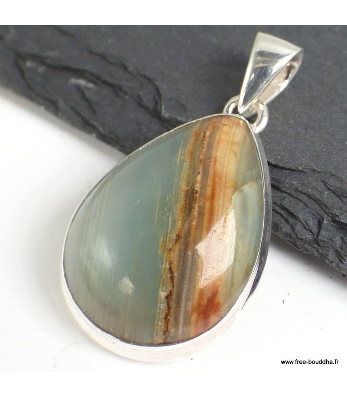 Pendentif Calcite Luminaire Authentique – Argent 925 certifié