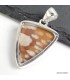 Pendentif triangulaire Jaspe Faon – Pierre rare en argent 925