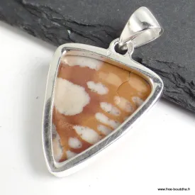Pendentif Jaspe Faon triangulaire - Pendentifs pierres naturelles