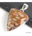 Pendentif triangulaire Jaspe Faon – Pierre rare en argent 925