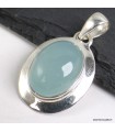 Pendentif Calcédoine d’eau Authentique – Argent 925 certifié