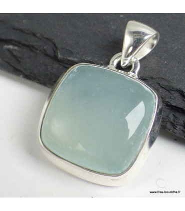 Pendentif Calcédoine Véritable – Bijou argent 925 poinçonné