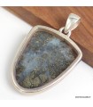 Pendentif Pyrite sur Agate véritable écusson argent 925 certificat