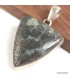 Pendentif Pyrite sur Agate triangulaire argent 925 certifié