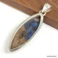 Pendentif Azurite Boulder forme marquise - Pendentifs pierres naturelles