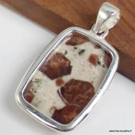 Pendentif Grenat Spessartine rectangulaire - Pendentifs pierres naturelles