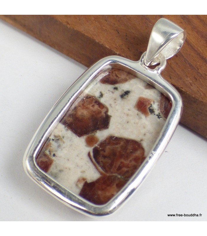 Pendentif Grenat Spessartine Authentique – Argent 925 certifié