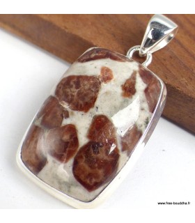 Pendentif Grenat Spessartine Authentique – Argent 925 certifié