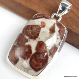 Pendentif Grenat Spessartine rectangulaire - Pendentifs pierres naturelles