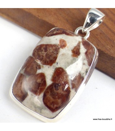 Pendentif Grenat Spessartine Authentique – Argent 925 certifié