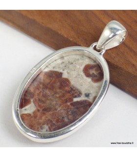 Pendentif Grenat Spessartine véritable en argent 925