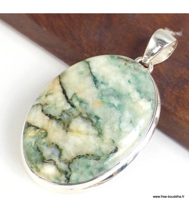 Pendentif Mariposite pierre naturelle – argent 925